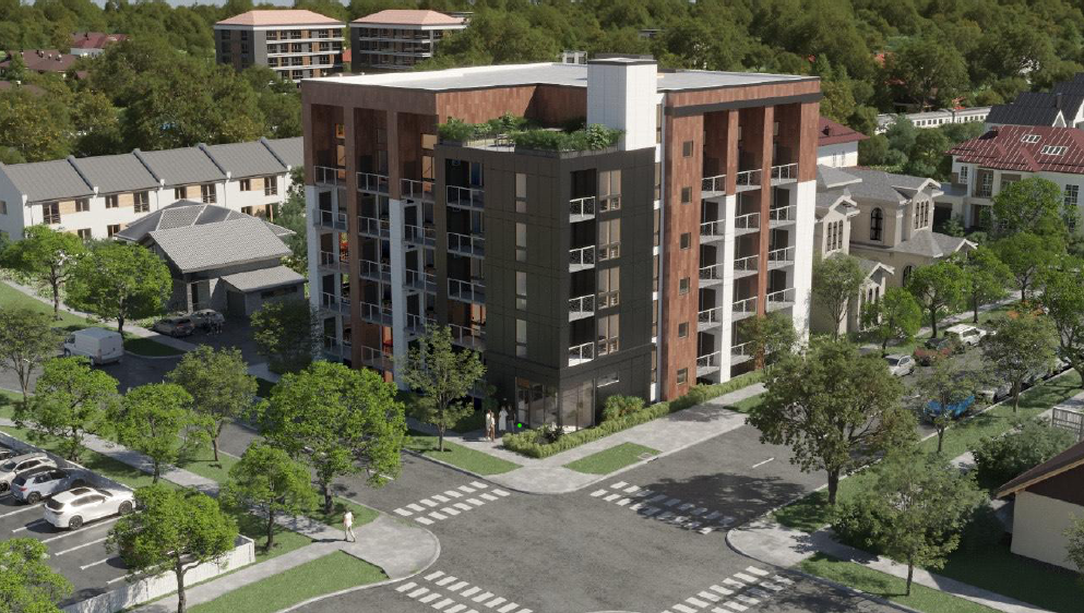 Architectural rendering of Stadium View Lofts